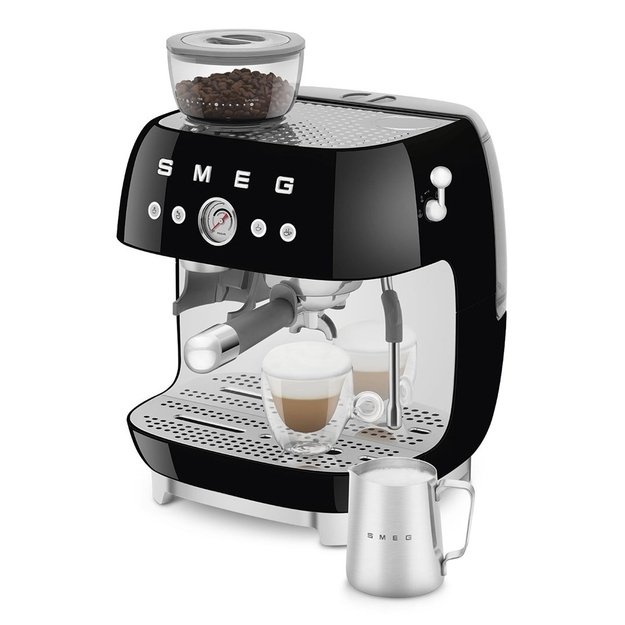 Smeg 50 s Style Espresso Coffee Machine EGF03BLEU Black
