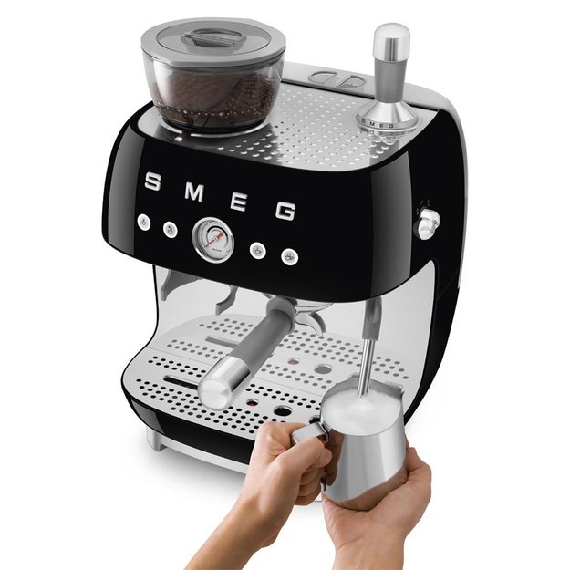Smeg 50 s Style Espresso Coffee Machine EGF03BLEU Black
