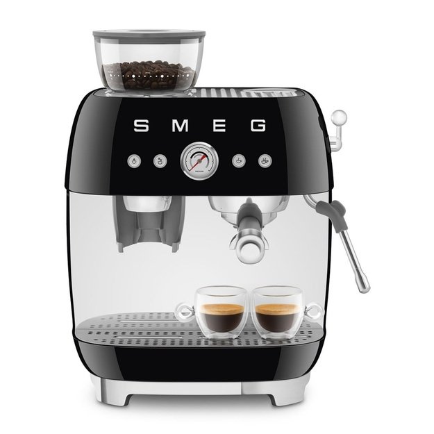 Smeg 50 s Style Espresso Coffee Machine EGF03BLEU Black