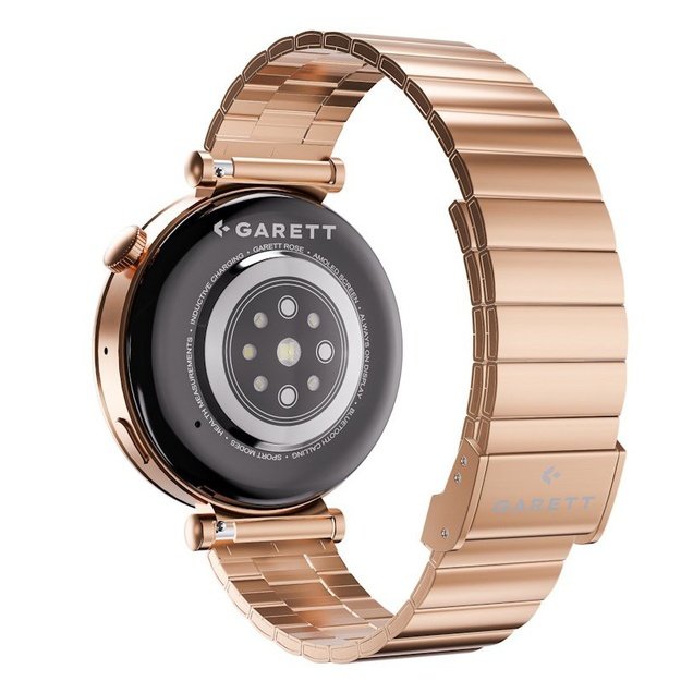 I&scaron;manusis laikrodis su lietuvi&scaron;ku meniu Garett Rose Gold Solid steel