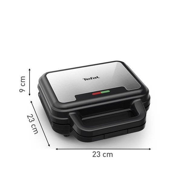 TEFAL | UltraCompact 3in1 SW383D10 | Sandwich Maker | 700 W | Number of plates 3 | Gray/Black
