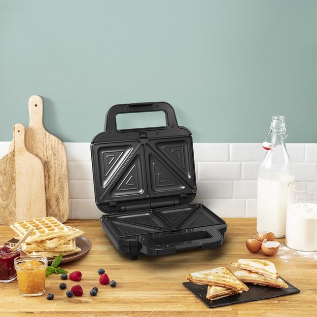 TEFAL | UltraCompact 3in1 SW383D10 | Sandwich Maker | 700 W | Number of plates 3 | Gray/Black