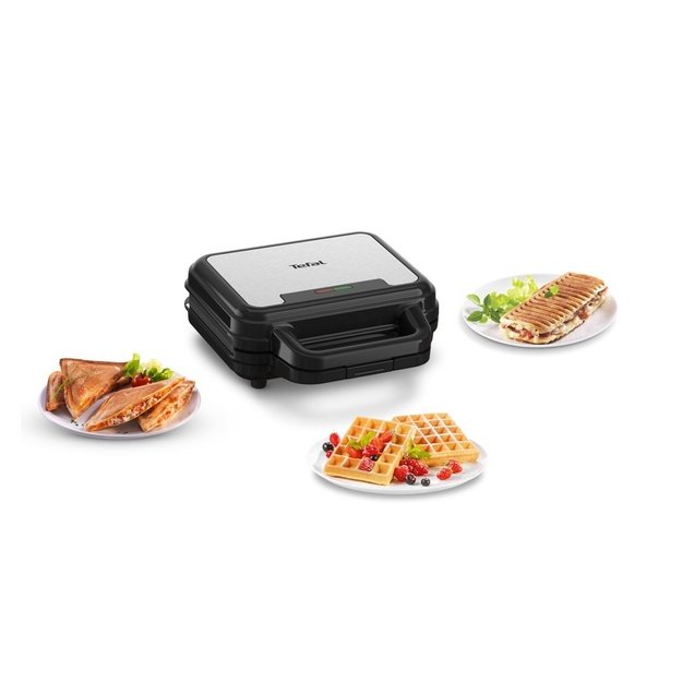 TEFAL | UltraCompact 3in1 SW383D10 | Sandwich Maker | 700 W | Number of plates 3 | Gray/Black