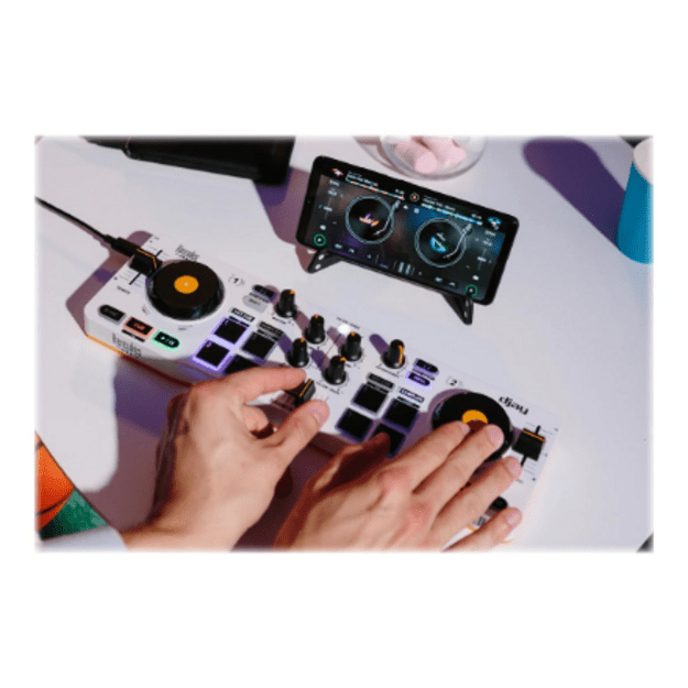 Hercules DJControl Control MIX Bluetooth Pour Smartphone et tablettes Android e 2 channels Black, White, Yellow