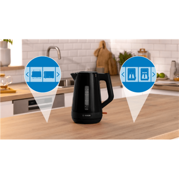 Bosch Kettle | TWK1M123 | Electric | 2400 W | 1.7 L | Plastic | 360&deg; rotational base | Black