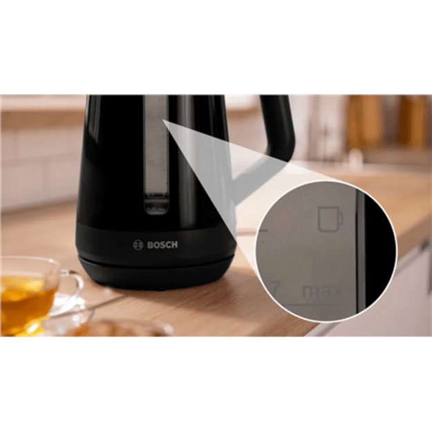 Bosch Kettle | TWK1M123 | Electric | 2400 W | 1.7 L | Plastic | 360&deg; rotational base | Black