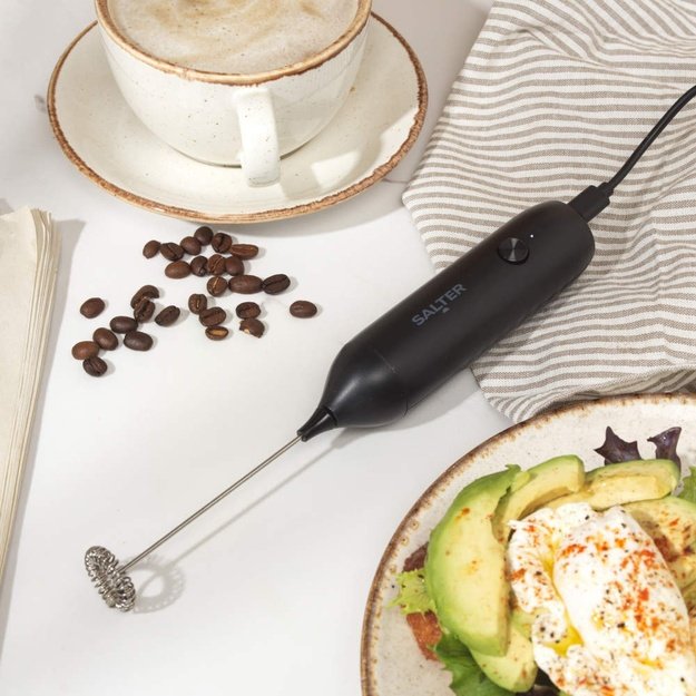 Salter BW14234 Rechargable Milk Frother, Black