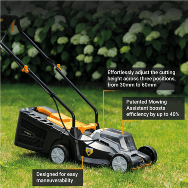 Batavia B.V. 18V Cordless Lawn Mower, 32 cm, Without battery and charger | Mowing Area 200 m&sup2;