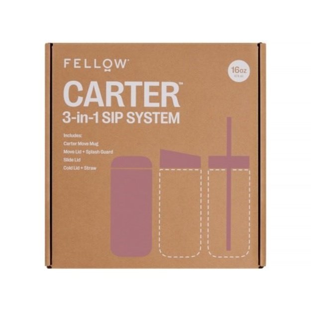Thermal mug 473 ml Carter Move Mug 3in1 +3 lids Fellow powder pink