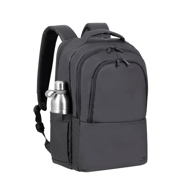 RIVACASE 8435 backpack for laptop 17.3  Tegel ECO, black, waterproof material, eco rPet, pockets for smartphone, documents,