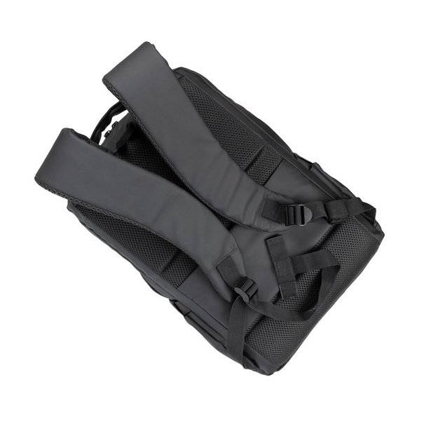 RIVACASE 8435 backpack for laptop 17.3  Tegel ECO, black, waterproof material, eco rPet, pockets for smartphone, documents,