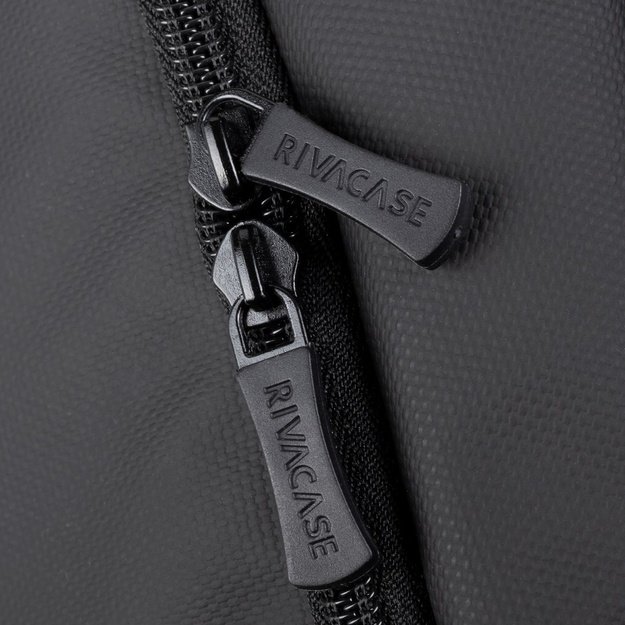 RIVACASE 8435 backpack for laptop 17.3  Tegel ECO, black, waterproof material, eco rPet, pockets for smartphone, documents,