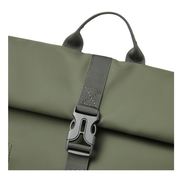 Rivacase Eden backpack Travel backpack Olive PU leather, Polyester, Recycled polyethylene terephthalate (rPET)