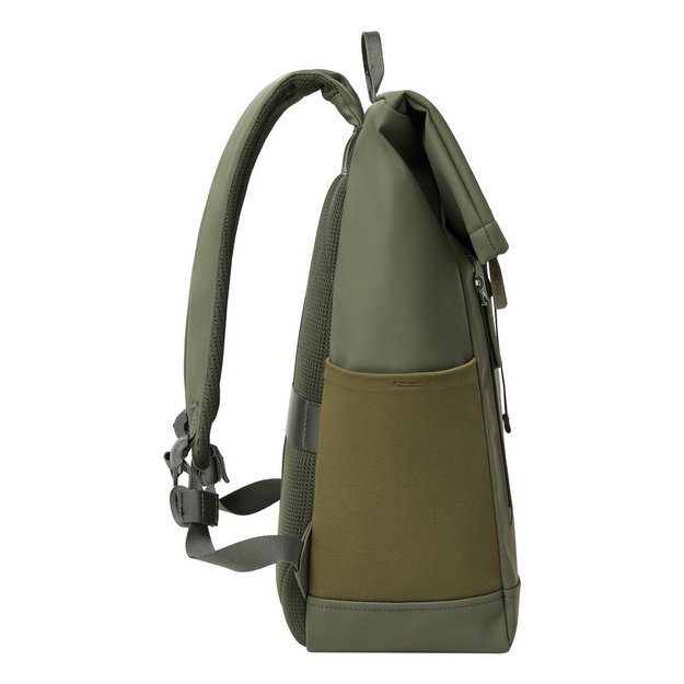 Rivacase Eden backpack Travel backpack Olive PU leather, Polyester, Recycled polyethylene terephthalate (rPET)