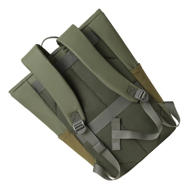 Rivacase Eden backpack Travel backpack Olive PU leather, Polyester, Recycled polyethylene terephthalate (rPET)