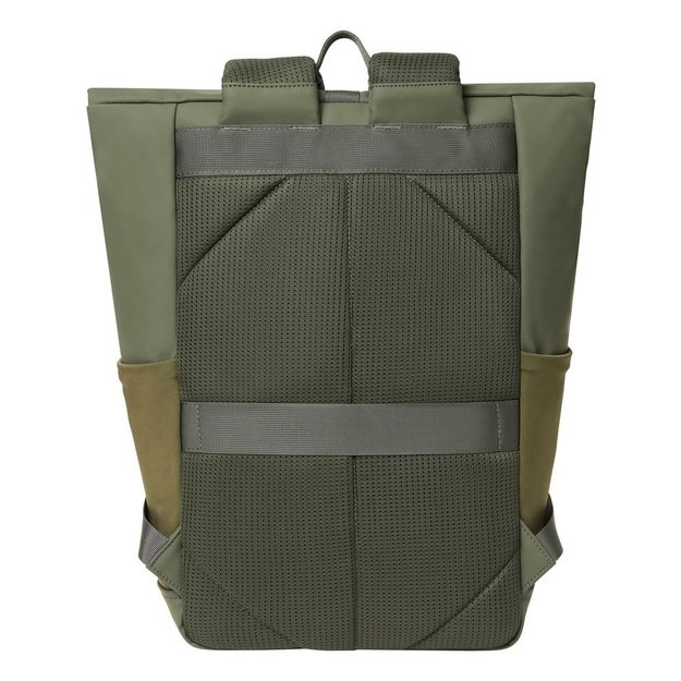 Rivacase Eden backpack Travel backpack Olive PU leather, Polyester, Recycled polyethylene terephthalate (rPET)