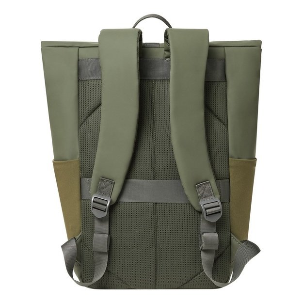 Rivacase Eden backpack Travel backpack Olive PU leather, Polyester, Recycled polyethylene terephthalate (rPET)