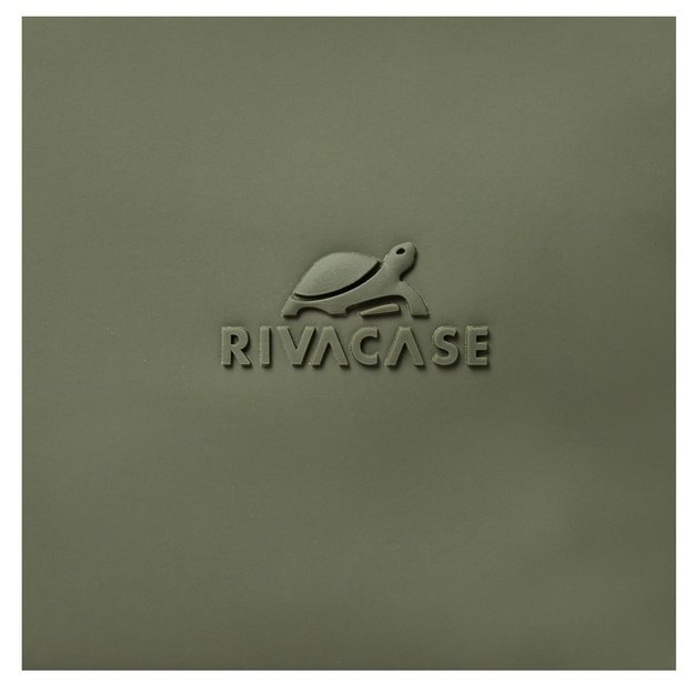 Rivacase Eden backpack Travel backpack Olive PU leather, Polyester, Recycled polyethylene terephthalate (rPET)