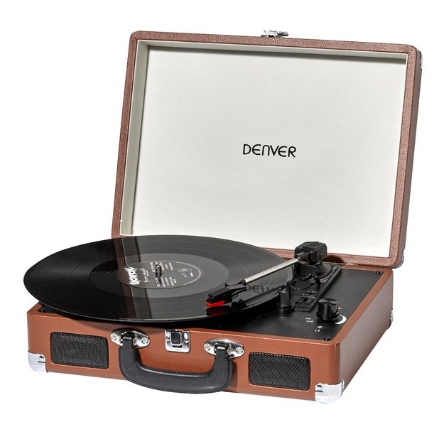 Denver VPL-120 Turntable with USB for PC Recording brown