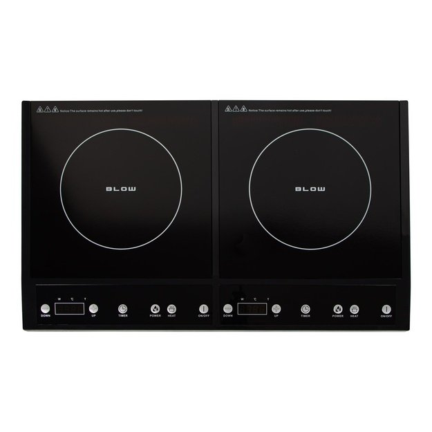Induction cooker, two-burner adjustable hob, 2000W + 2000W BLOW