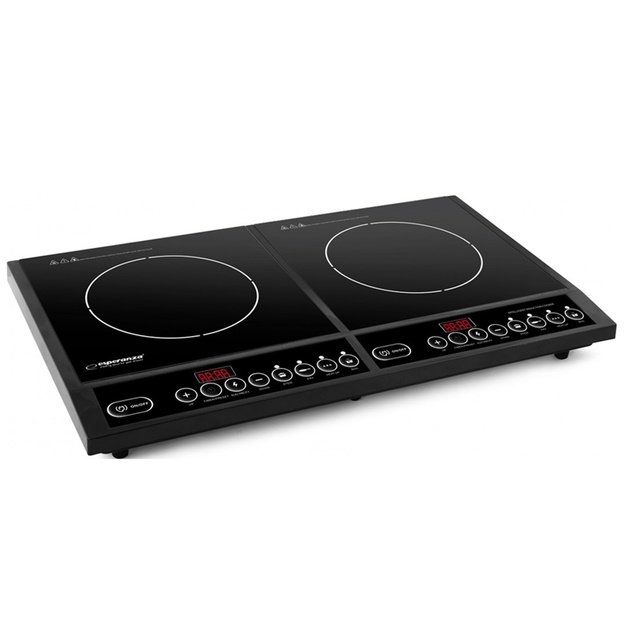 Induction cooker, two-burner adjustable hob, 2000W + 2000W BLOW