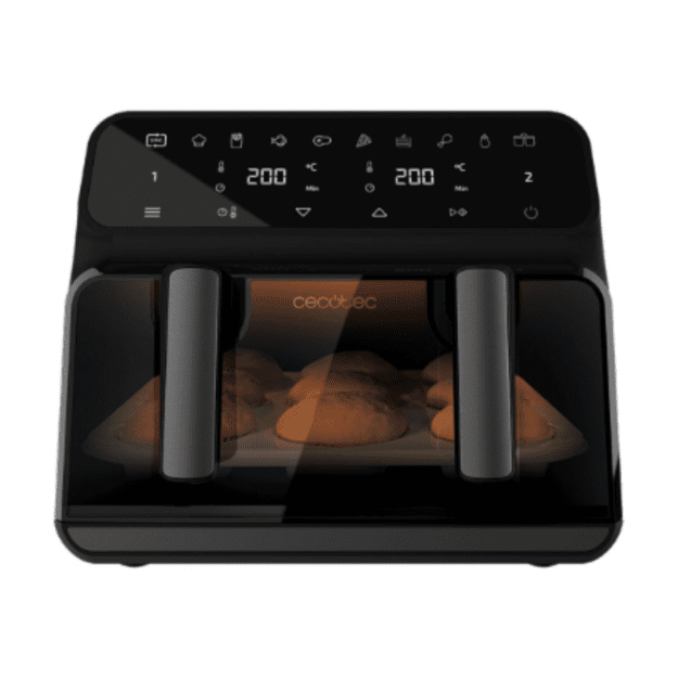 Cecotec Double hot air fryer | Cecofry Advance 9000 Window | Power 2200 W | Capacity 9 L | Black