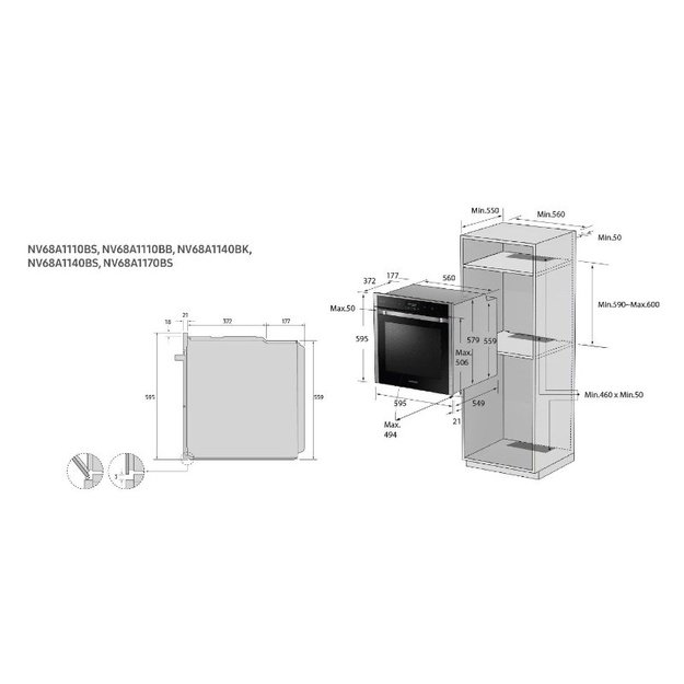 Orkaitė Samsung NV68A1140BK/OL
