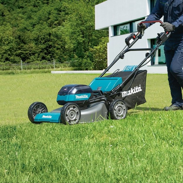 Makita LM002G lawn mower Push lawn mower Battery Black, Blue