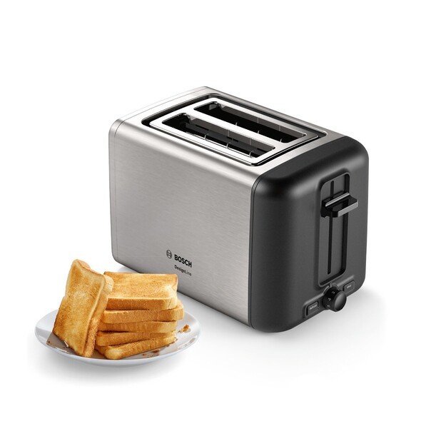Bosch TAT3P420 toaster 2 slice(s) 970 W Black, Stainless steel 1