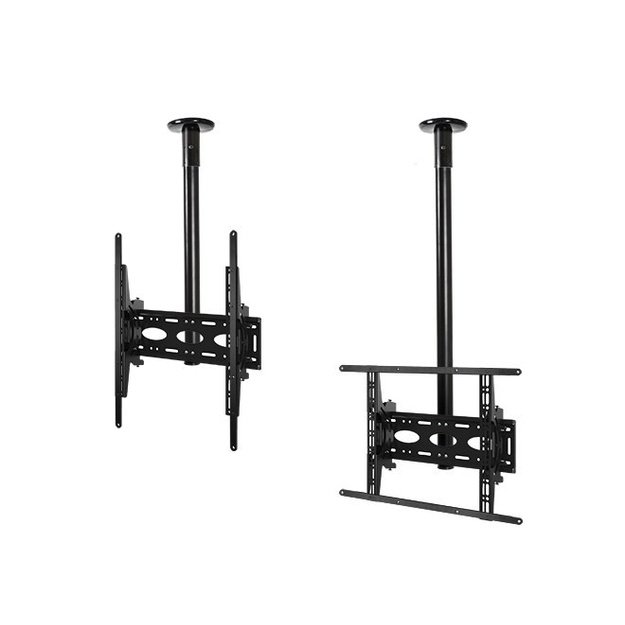 B-Tech Universal Flat Screen Ceiling Mount with Tilt (VESA 400) - 1m &Oslash;50mm Pole