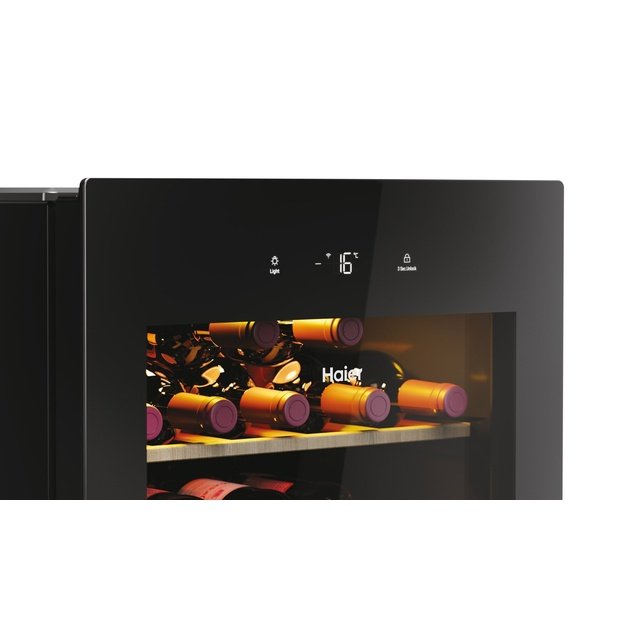 Haier Wine Bank 50 Serie 3 HWS34GGH1 Compressor wine cooler Freestanding Black 34 bottle(s)