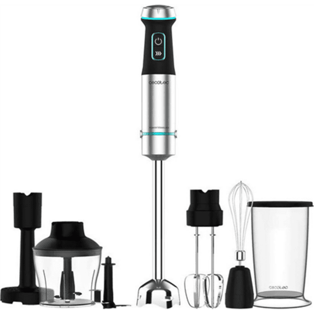 Cecotec | Hand Blender | Power TitanBlack 1200 XL PerfectCream&Crush | Hand Blender | 1200 W | Stainless steel/Black
