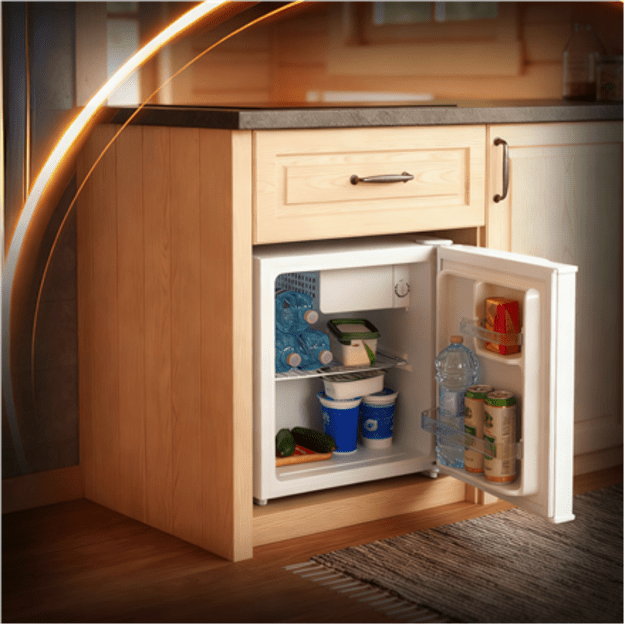 Adler Refrigerator | AD 8096 | Energy efficiency class E | Free standing | Larder | Height 51 cm | Fridge net capacity 45 L | 39