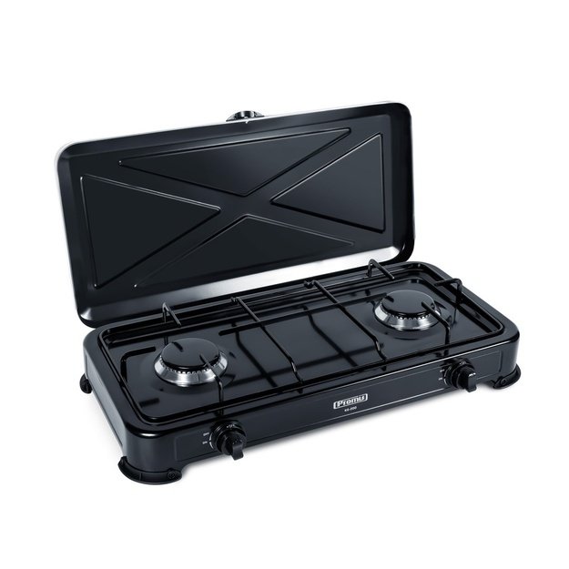 Gas cooker PROMIS KG200 BLACK WITHOUT REDUCER