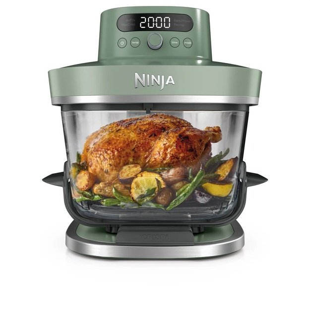 Kar&scaron;to oro gruzdintuvė Ninja Crispi Pro 5-in-1, AS090EUGN, 5,7 l ir 2,3 l, samanų žalia