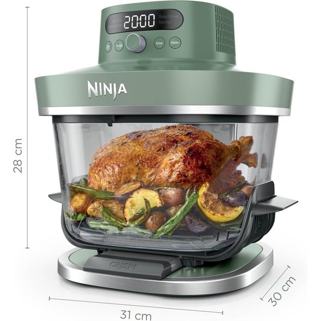Kar&scaron;to oro gruzdintuvė Ninja Crispi Pro 5-in-1, AS090EUGN, 5,7 l ir 2,3 l, samanų žalia