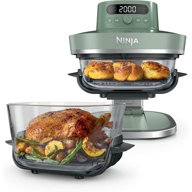 Kar&scaron;to oro gruzdintuvė Ninja Crispi Pro 5-in-1, AS090EUGN, 5,7 l ir 2,3 l, samanų žalia