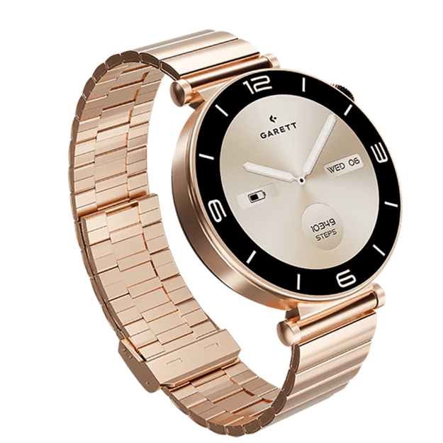 Garett Rose Smartwatch Gold Solid steel