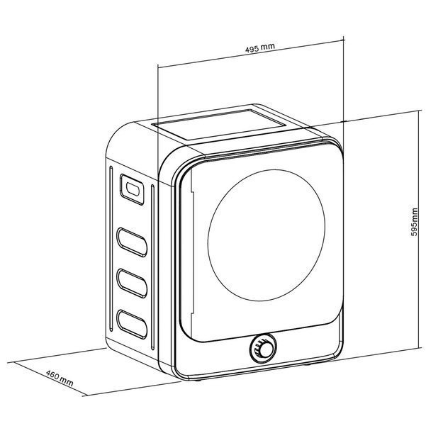 GreenBlue electric tumble dryer for clothes, 3kg load, GB415 GR