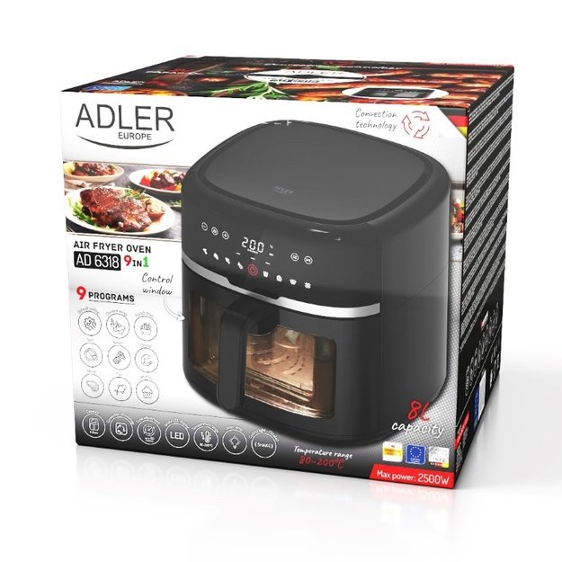 Adler AD 6318 Air fryer 8 L black