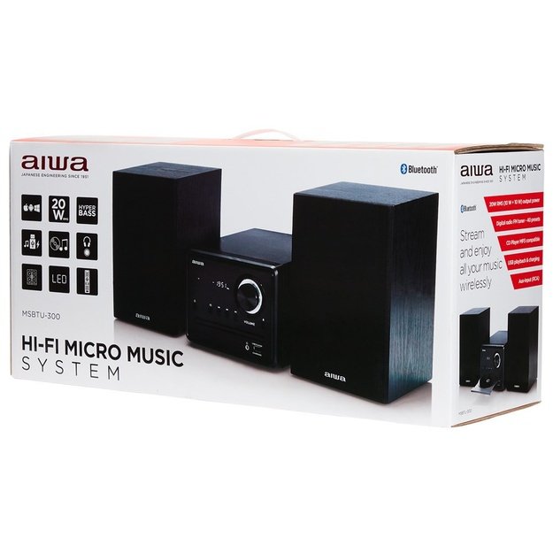 Aiwa MSBTU-300 home audio system Home audio micro system 20 W Black