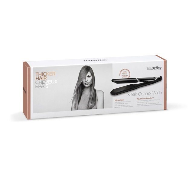 BaByliss Sleek Control Wide Straightening iron Warm Black 98.4  (2.5 m)