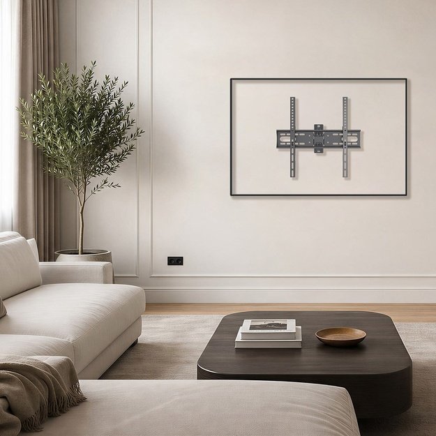 Maclean TV Mount / Bracket, max VESA 400x400, 32-55 , up to 30 kg, black, tilt adjustment +2&deg;&ndash;-10&deg; and swivel adjustment