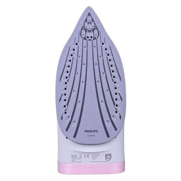 Philips 3000 series DST3020/30 iron Steam iron Ceramic soleplate 2200 W Pink, Purple