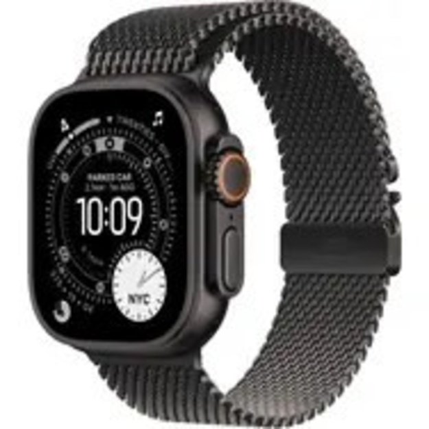 Watch Apple Watch Ultra 3 (2025) 5G 49mm Black Titanium Case with Black Titanium Milanese Loop L - Black