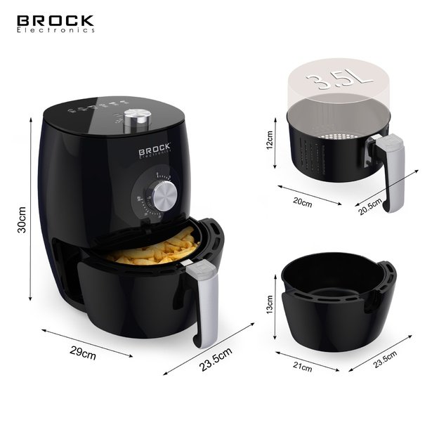Brock AFM 3501 BK Air Fryer 3,5L 1300-1500W, Black