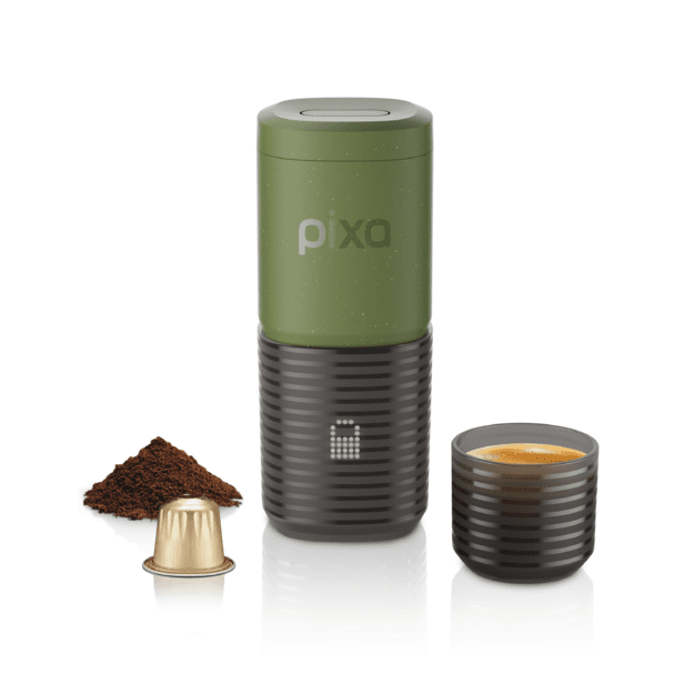 WACACO PIXAPRESSO OLIVE GREEN ne&scaron;iojamas kavos aparatas