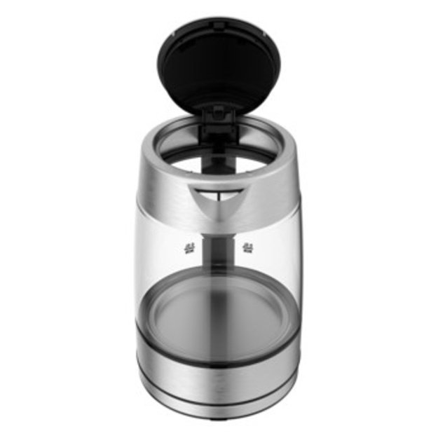 TEFAL | Kettle | KI772D | Electric | 2400 W | 1.7 L | Glass | 360&deg; rotational base | Black/Stainless Steel