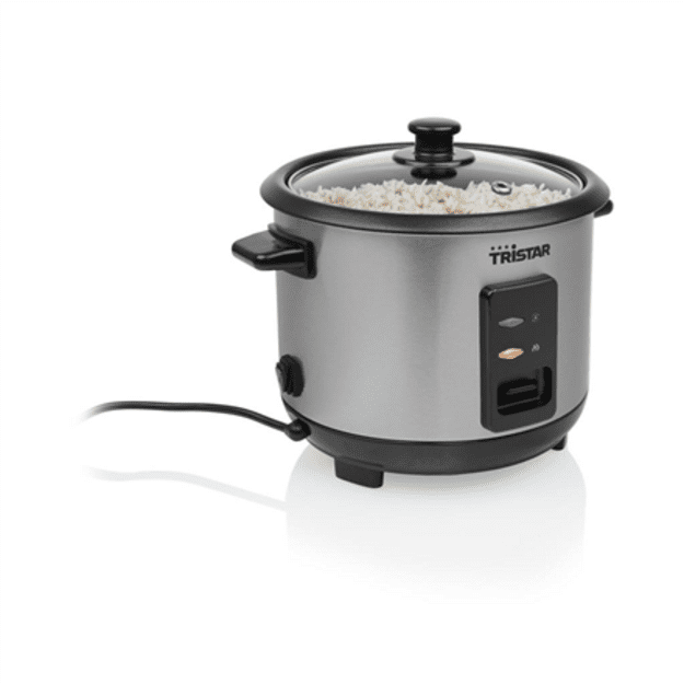 Tristar | RK-6146 | Rice cooker | 400 W | 1 L | Number of programs 0 | Black/Stainless steel
