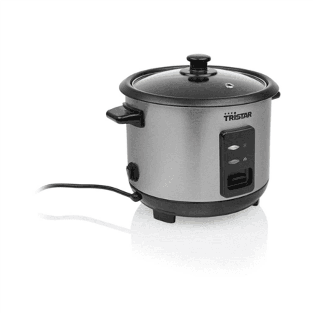 Tristar | RK-6146 | Rice cooker | 400 W | 1 L | Number of programs 0 | Black/Stainless steel